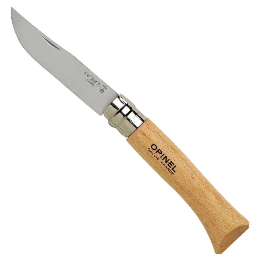 Opinel Inox 10 No Kayın Saplı Paslanmaz Çelik Çakı