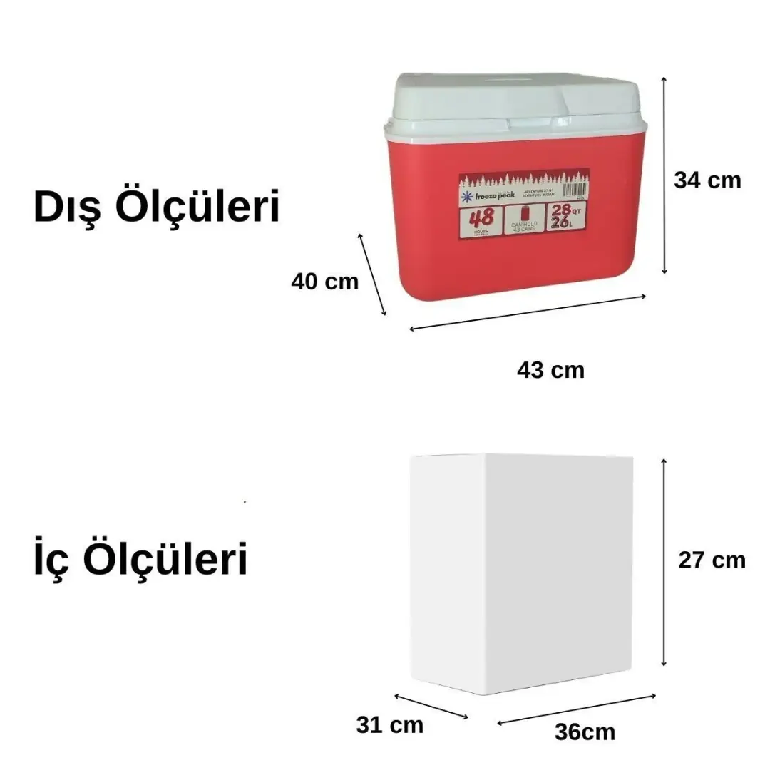 Freeze Peak Adventure 28 QT Soğutucu Buzluk 26 Litre — 7