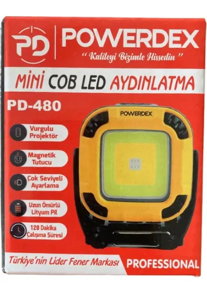 POWERDEX PD-480 Mini Cob Led Aydınlatma — 3