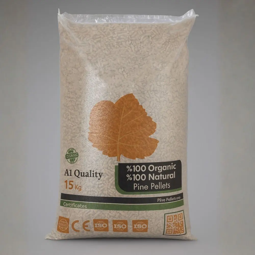 Gebze ClearFlame 15 KG – Premium Çam Peleti (CE + ISO 9001) — 1
