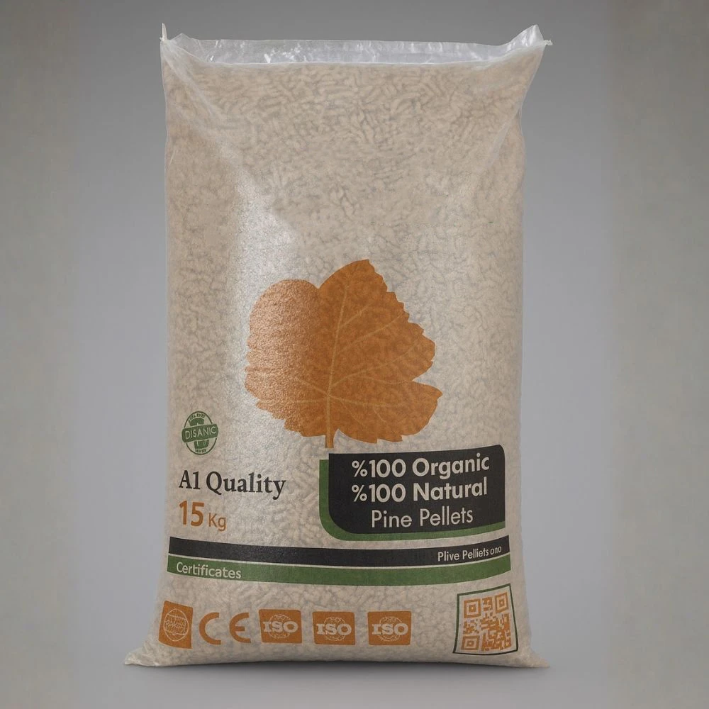 Gebze ClearFlame 15 KG – Premium Çam Peleti (CE + ISO 9001)