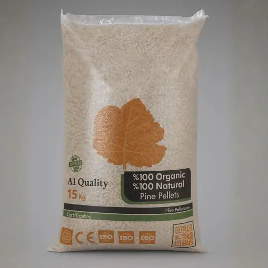 Gebze ClearFlame 15 KG – Premium Çam Peleti (CE + ISO 9001)
