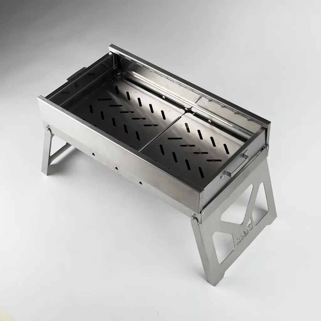 Kvox M1.3 Alev Yapmayan Katlanabilir Inox Mangal — 6