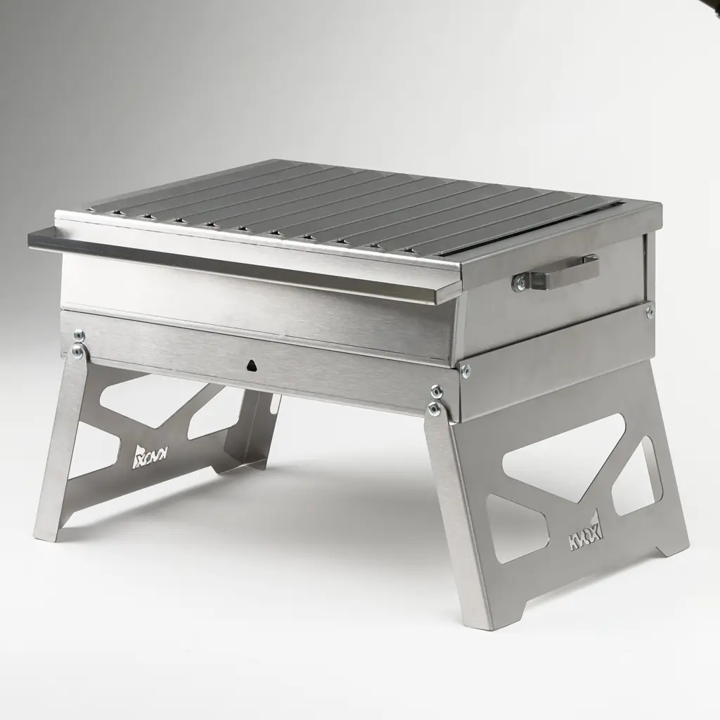 Kvox M1.3 Alev Yapmayan Katlanabilir Inox Mangal — 1