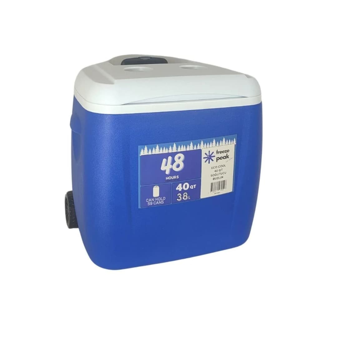 Freeze Peak Eco Cool 40 QT Soğutucu Buzluk 38 Litre - Mavi — 1