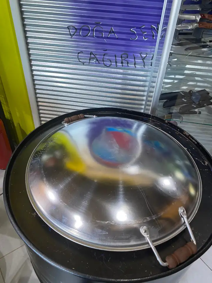 *DEFOLU* Kapaksız Sac Tava Ahşap Kulplu No:6 45cm — 3