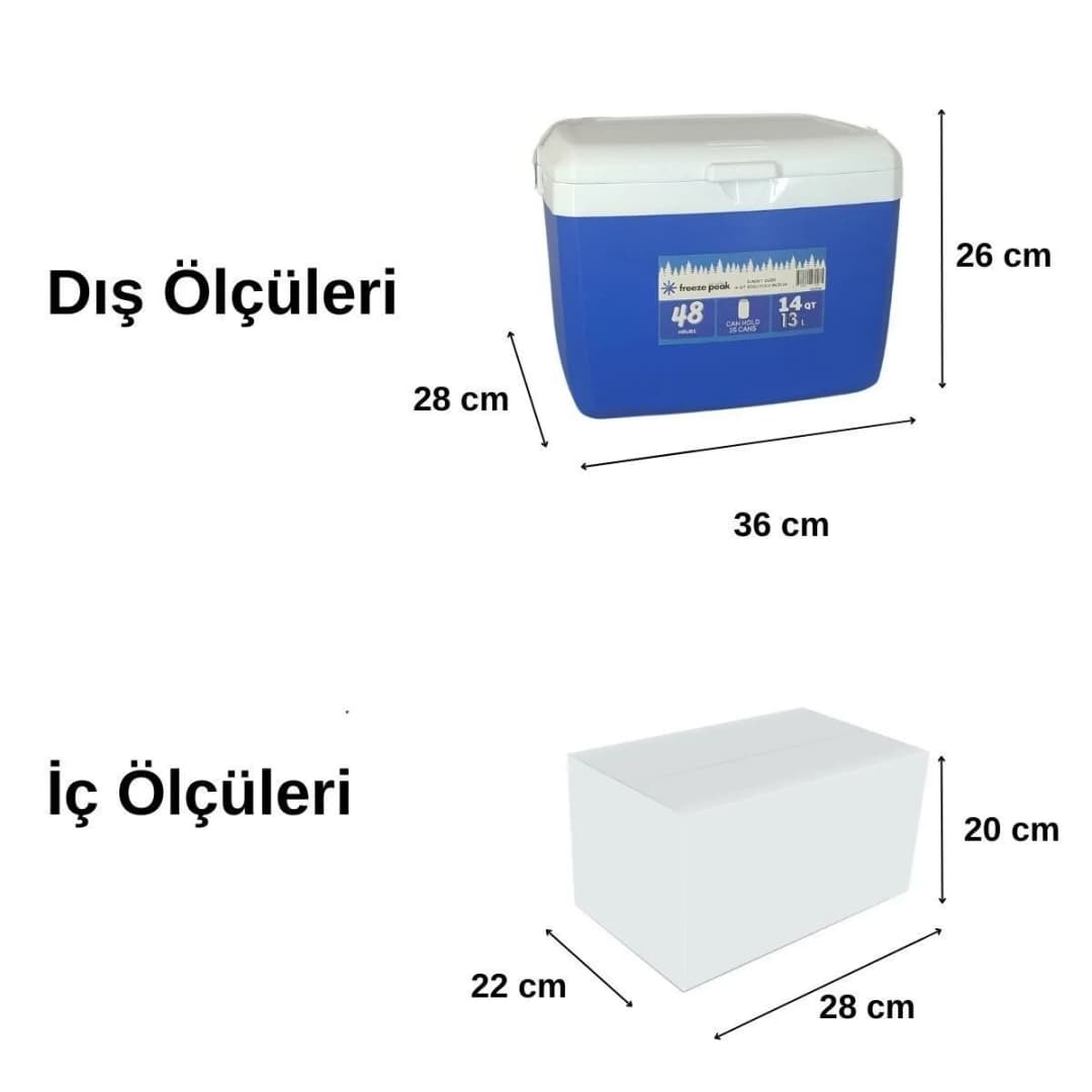 Freeze Peak Sunset Glide 14 QT Soğutucu Buzluk 13 Litre — 2