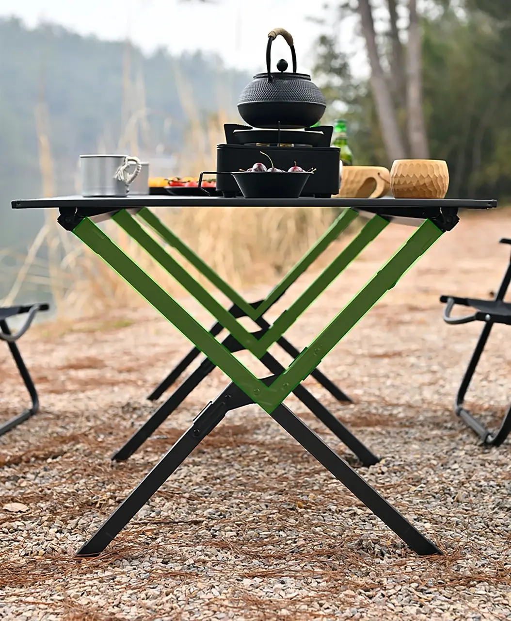 CAMPFESTO Campmaster Black Katlanabilir Kamp Masası 150x70 cm — 3