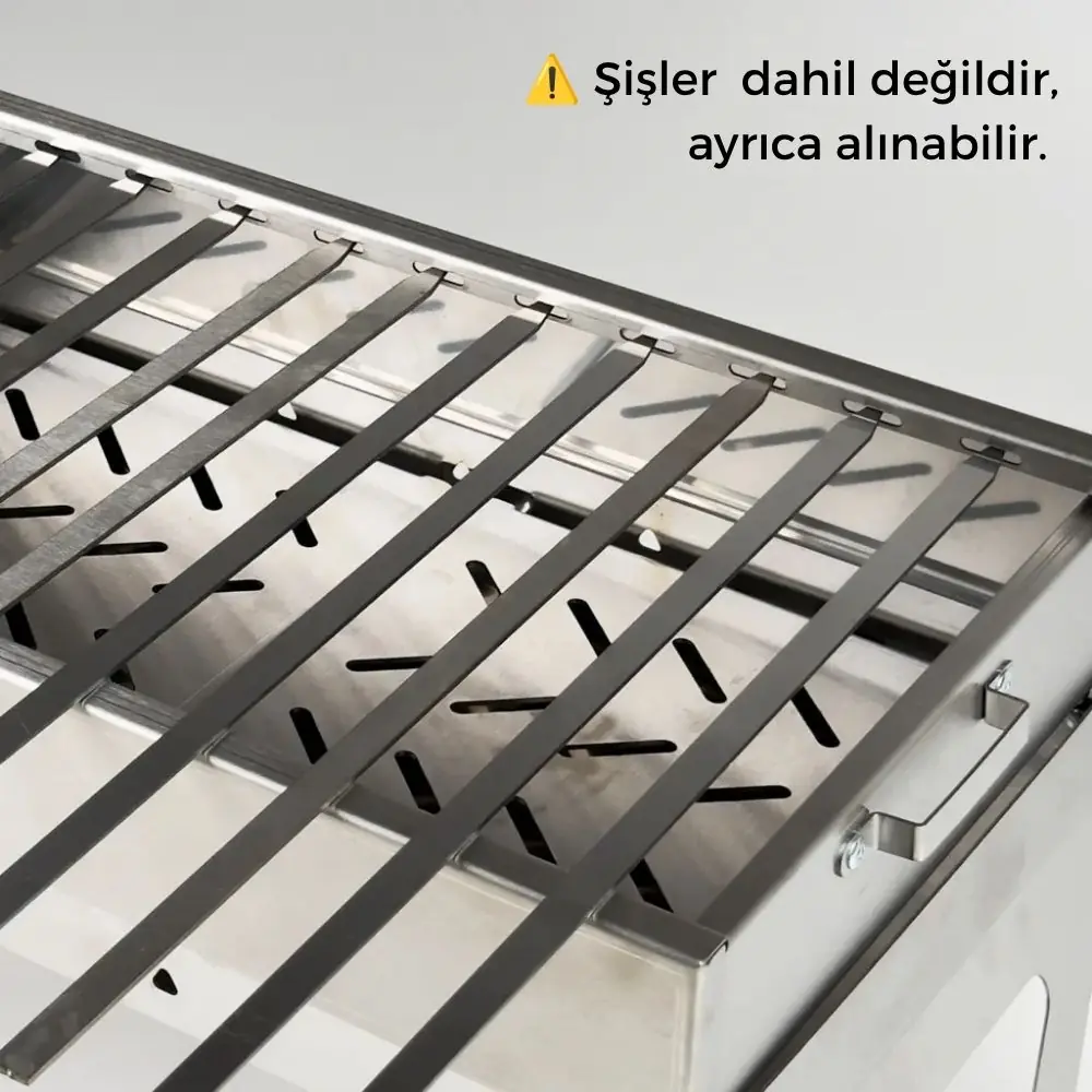 Kvox M1.3 Alev Yapmayan Katlanabilir Inox Mangal — 5