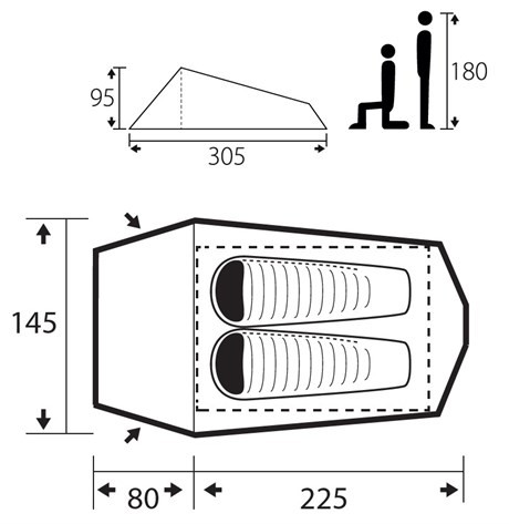 Trimm Spark 2 Kişilik 4 Mevsim Ultralight Çadır