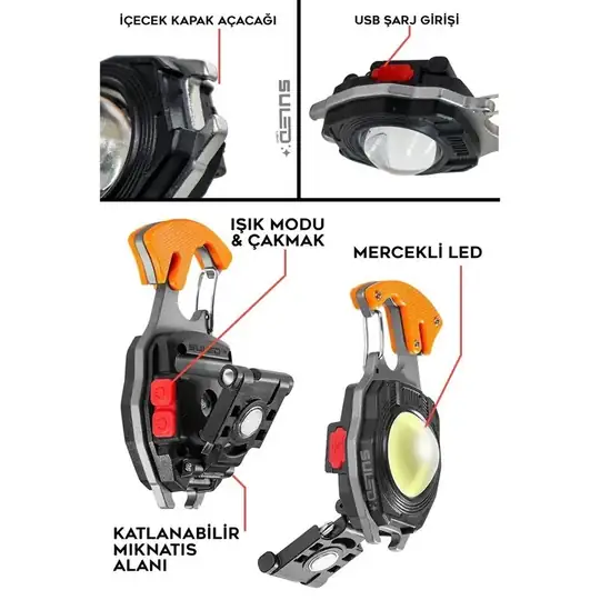 SAFE-KEY Çok Amaçlı Işık “Cebindeki Hayatta Kalma Kiti”