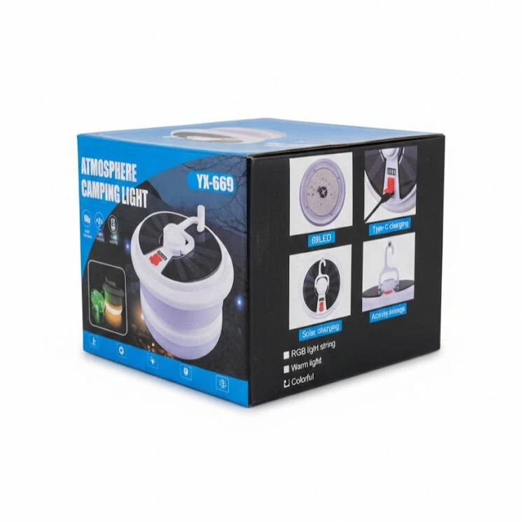 Güneş Enerjili Solar Kamp & Çadır Lambası-Büyük Boy