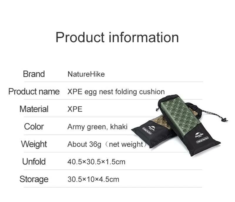 Naturehike XPE Katlanır Oturma Matı [Z Mat] — 3