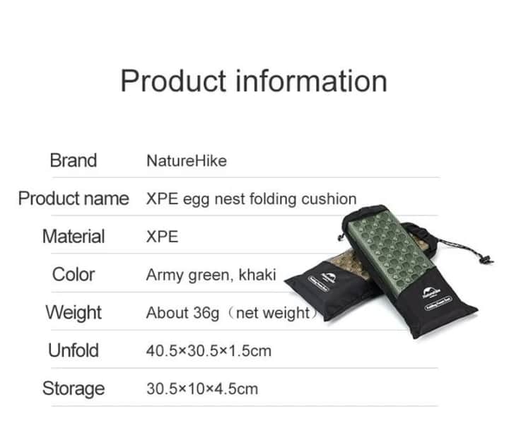 Naturehike XPE Katlanır Oturma Matı [Z Mat] — 3