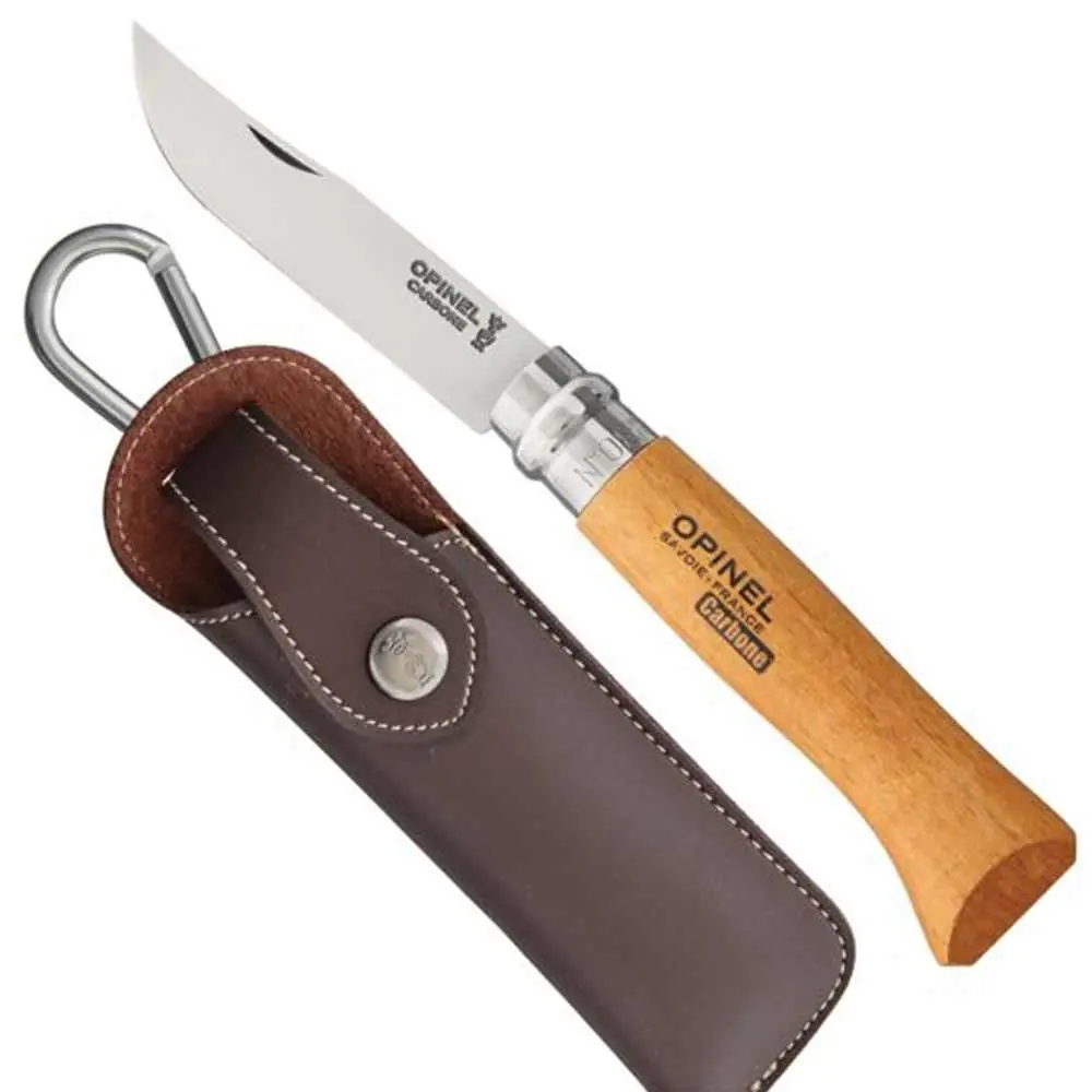 Opinel 8 No Deri Kılıflı Karbon Çelik Çakı (Özel Kutulu) — 1