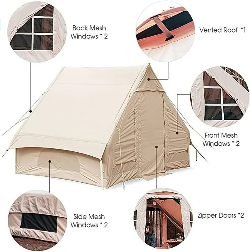 Madfox Burton Glamping Cotton Inflatable Şişme Çadır