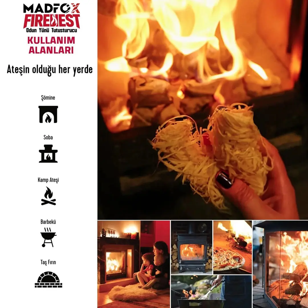 Madfox FireNest Doğal Odun Yünü Tutuşturucu 250 gr — 5