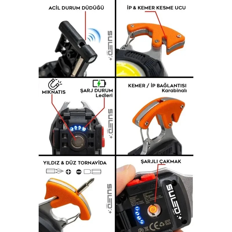 SAFE-KEY Çok Amaçlı Işık “Cebindeki Hayatta Kalma Kiti” 