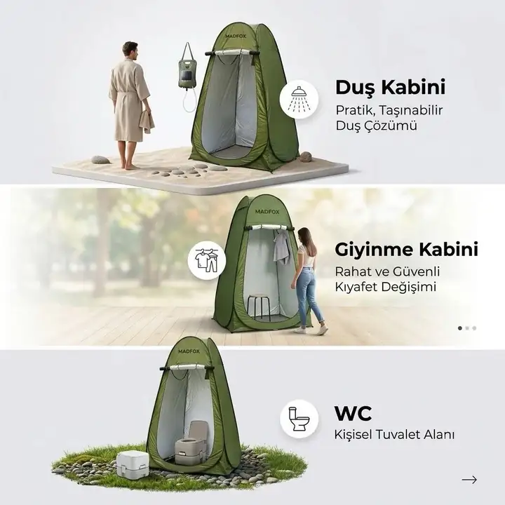 Madfox Solopeak Pop-Up Duş Wc Ve Giyinme Çadırı — 3