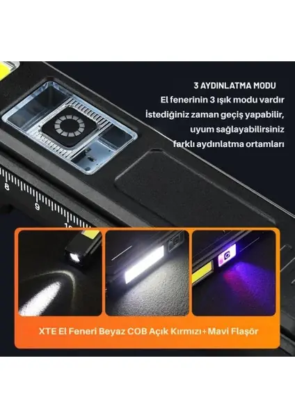 POWERDEX PD-9999 180 Derece Ayarlanabilir Çok Fonksiyonlu El Feneri — 4