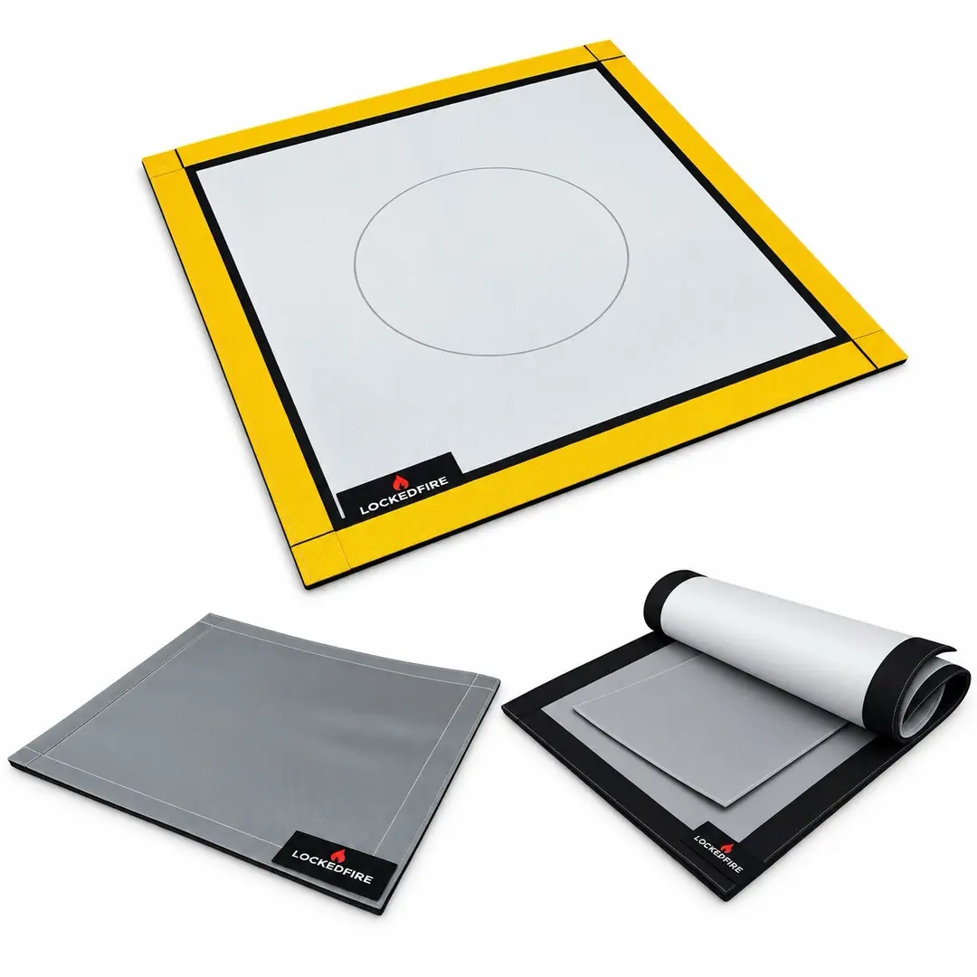 LOCKEDFIRE 600°C Dayanıklı Yanmaz Isı Yalıtımlı Çadır Soba Baca Çıkışı — 2