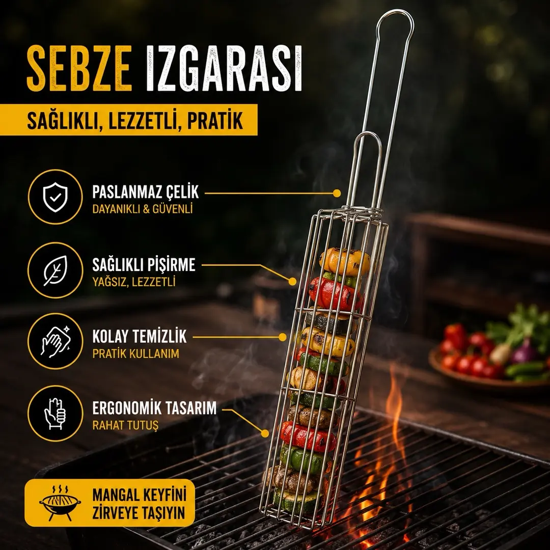 Kvox Paslanmaz Çelik Sebze Izgarası — 2