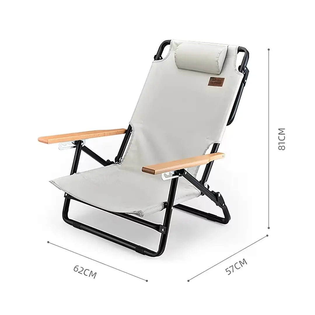 CAMPFESTO Nomad Katlanabilir Outdoor Sandalye Ahşap Kollu Kamp & Piknik Sandalyesi — 5