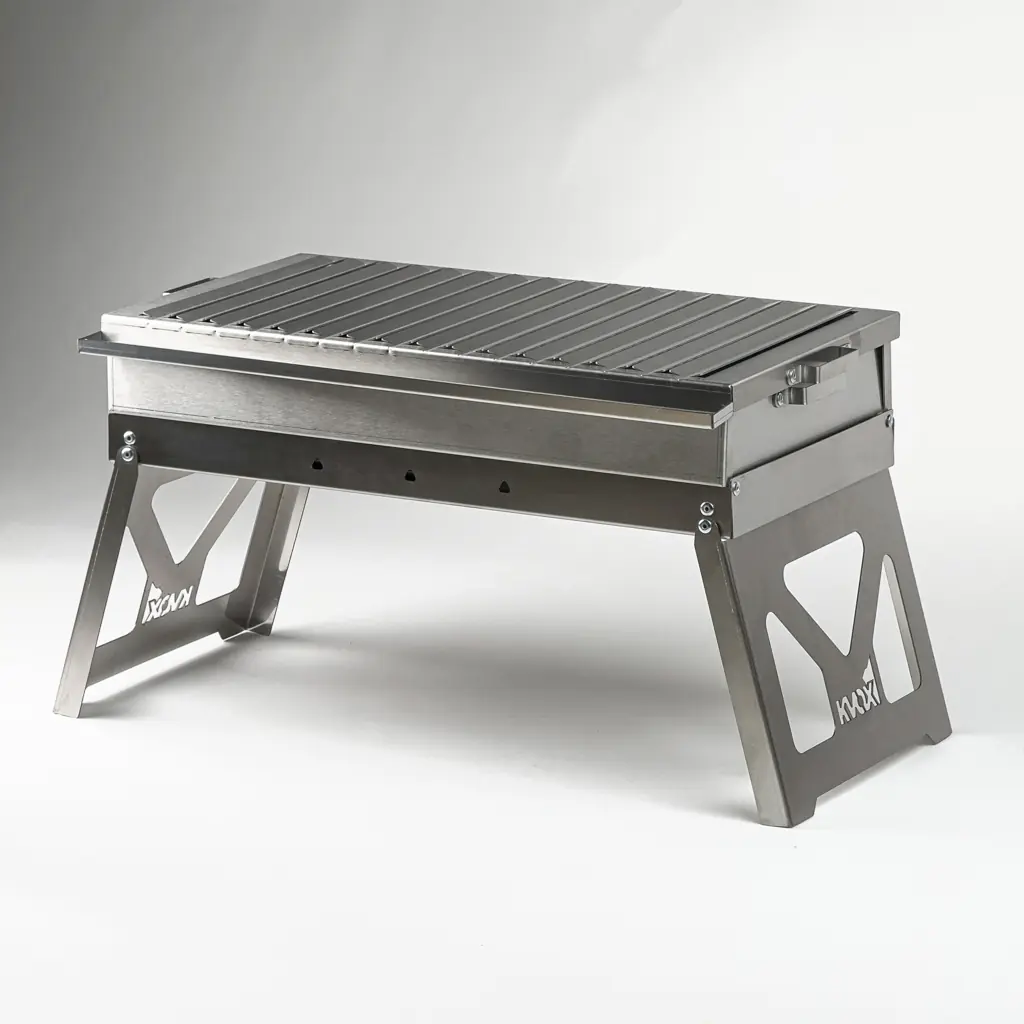 Kvox M1.3 Alev Yapmayan Katlanabilir Inox Mangal — 1