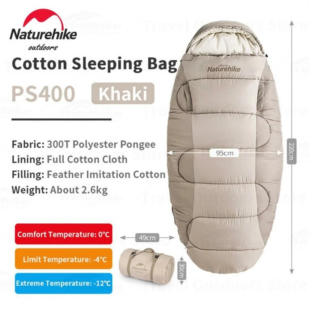 Naturehike PS400 Oval Ultralight Uyku Tulumu -12°C( Crystalline )-Left