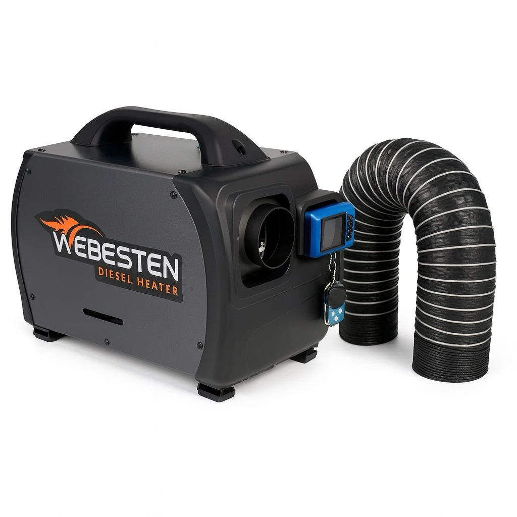 Webesten 5Kw Çanta Tipi Dizel Isıtıcı Bluetooth - Telefon Kontrollü (Webasto Muadili) 2M Hortum Hediye