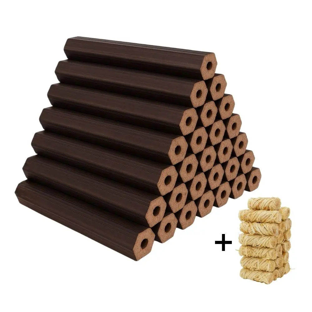 Kvox Ecolog Katkısız Sıkıştırılmış %100 Kayın Briket Şömine ve Kamp Odunu - 20KG — 1