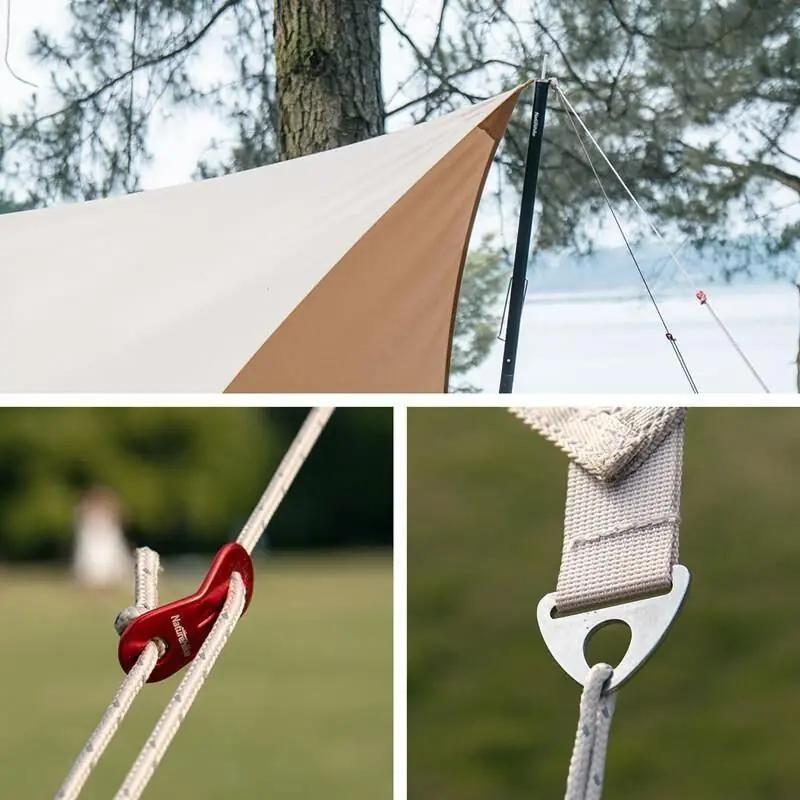 Naturehike Square Glamping 3x4 mt Tarp [Güneş ve Rüzgar Koruma Tentesi] Quicksand Gold — 2