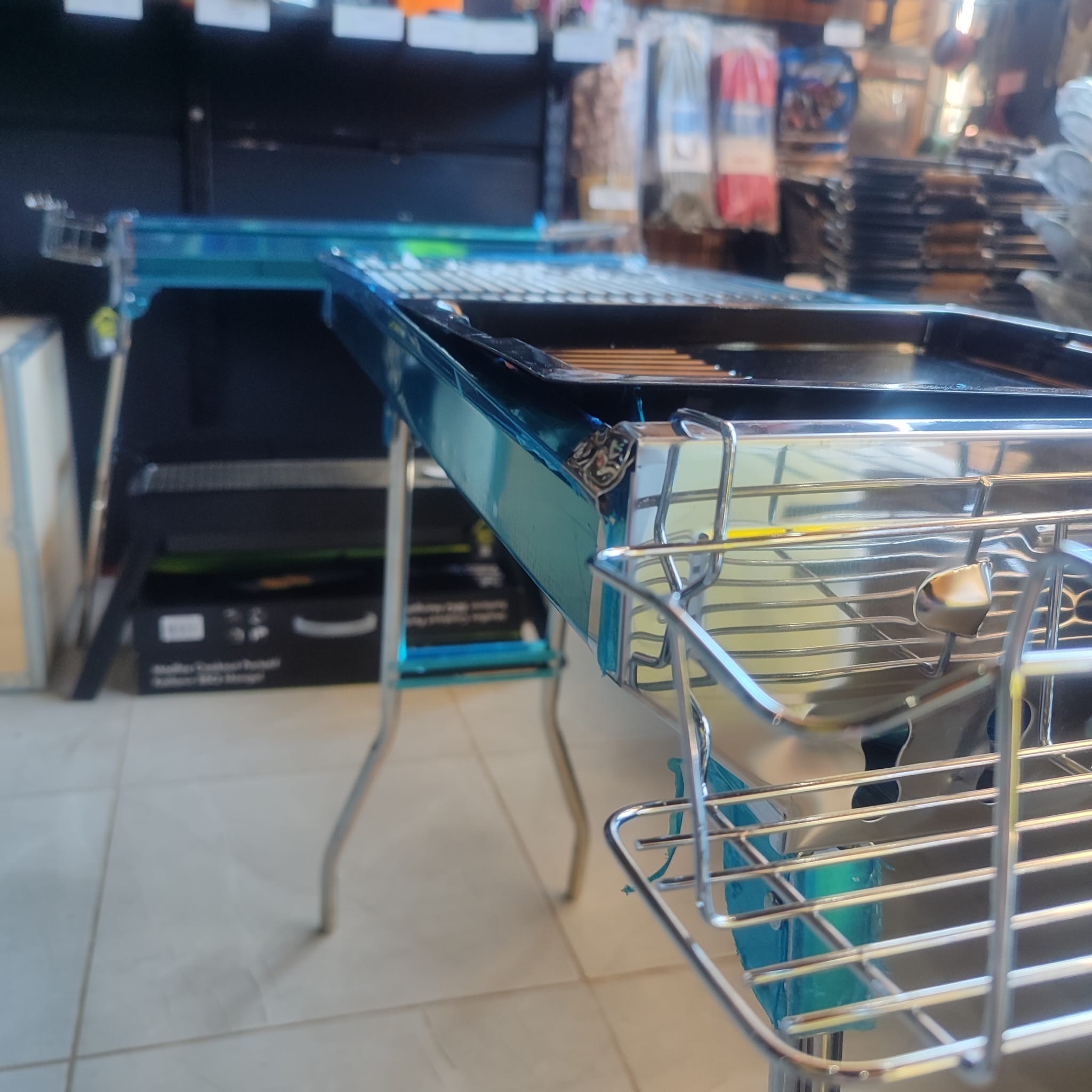 *DEFOLU* Madfox Grillmate Portatif Katlanır BBQ Mangal SİLVER