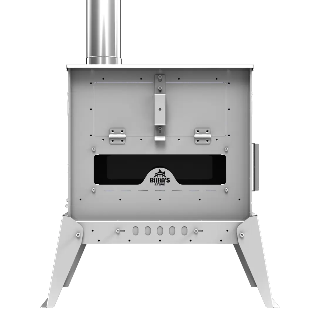 Baba's Stove Camper Fırınlı Kamp Sobası 6 kW - Çadır, Karavan, Bağ Evi - Pelet, Odun, Kömür — 3