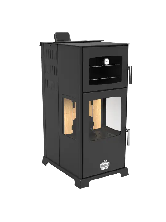 Baba's Stove Gold E Otomatik Fırınlı Pelet Sobası 12 kW - Termostatlı - Ev, Bağ Evi, Prefabrik