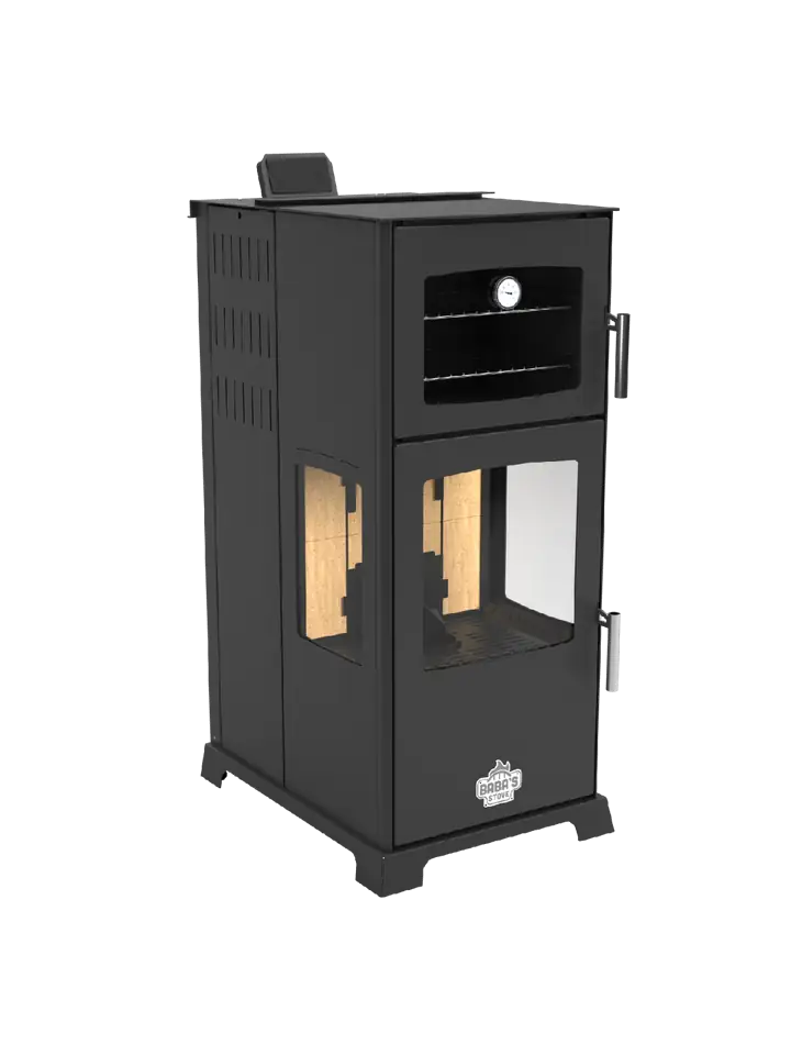 Baba's Stove Gold E Otomatik Fırınlı Pelet Sobası 12 kW - Termostatlı - Ev, Bağ Evi, Prefabrik