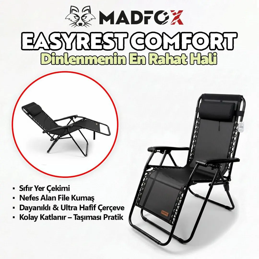 Madfox EasyRest Katlanır Şezlong Sandalye — 7