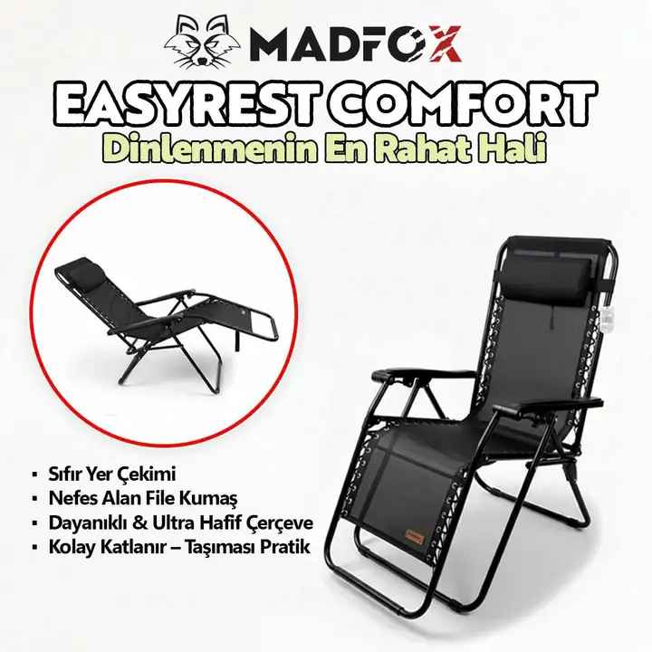 Madfox EasyRest Katlanır Şezlong Sandalye — 7