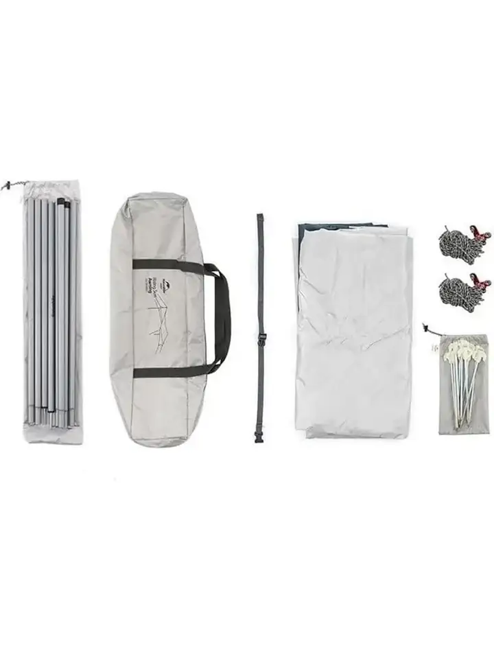Naturehike Hexagon Sunrise Canopy 5.2x4.6 mt Tarp [Güneş ve Rüzgar Koruma Tentesi] Grey/Blue — 2