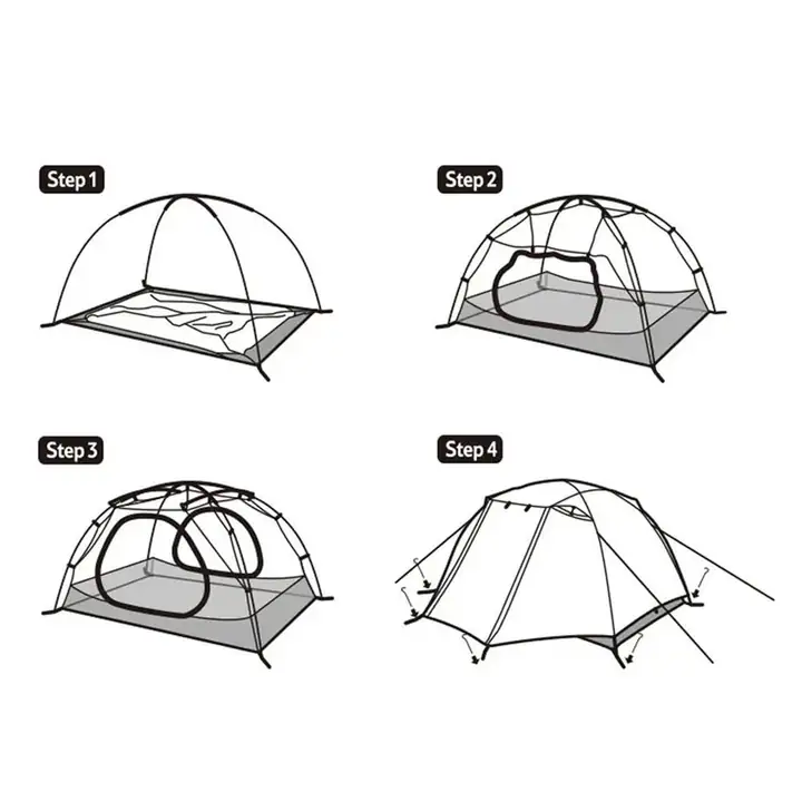 Naturehike Cloud-Creek UPF50+ Kamp Çadırı - 3 Kişilik — 4
