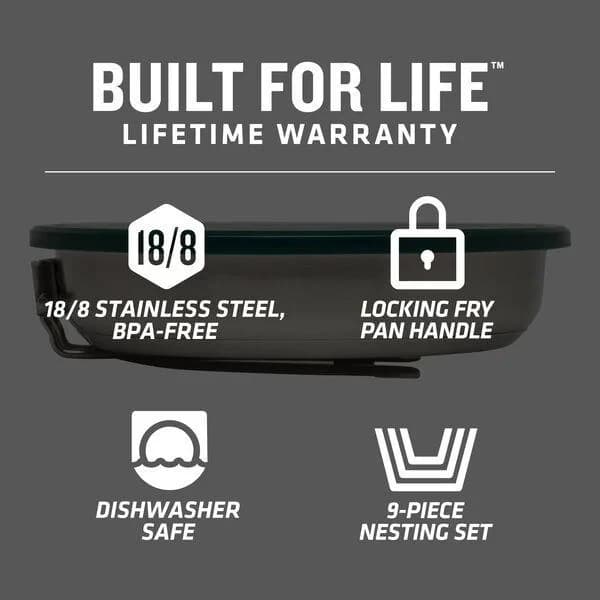 Stanley Adventure Çelik Kızartma Tava Seti (9 Parça) 0.94 Lt — 5