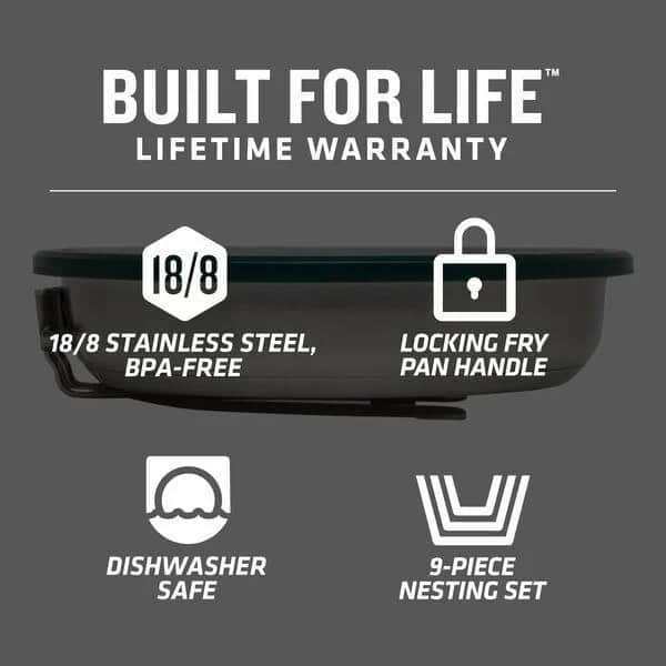 Stanley Adventure Çelik Kızartma Tava Seti (9 Parça) 0.94 Lt — 5