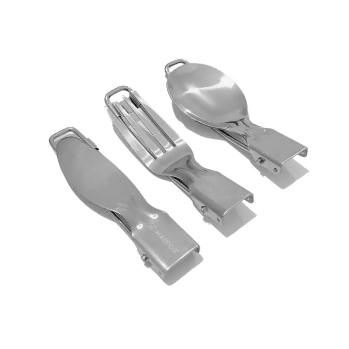 Madfox Heavy Duty 3IN1 Katlanır Çatal Kaşık Bıçak Seti — 3