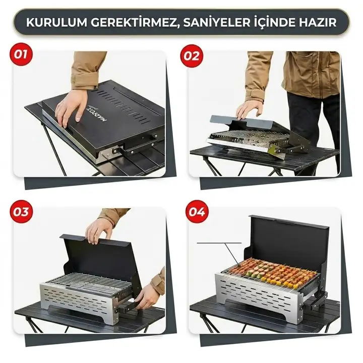 Madfox Steelfold Paslanmaz Çelik Katlanabilir Mangal — 2