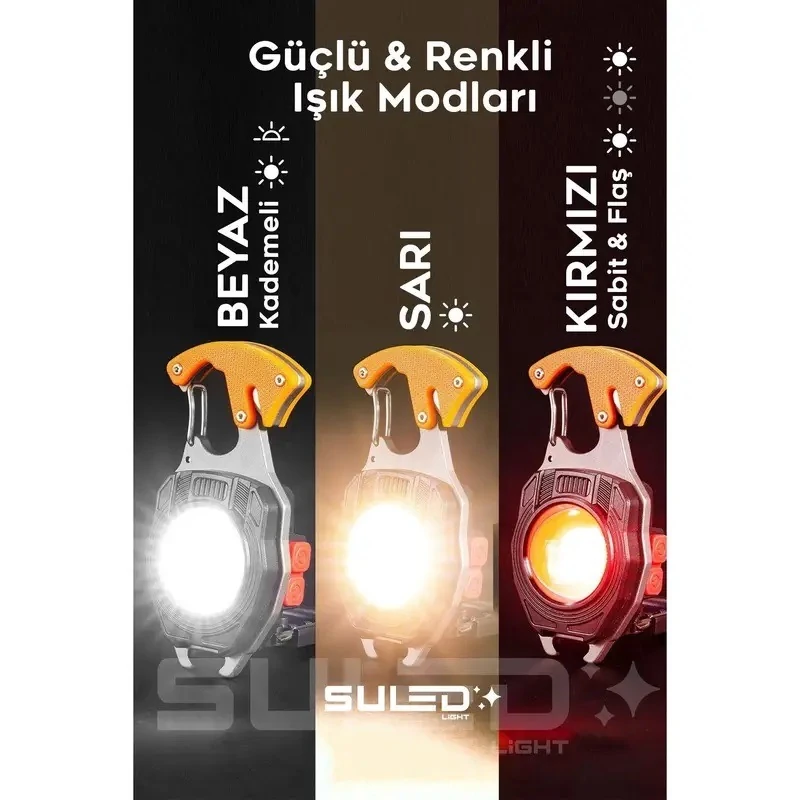 SAFE-KEY Çok Amaçlı Işık “Cebindeki Hayatta Kalma Kiti” 