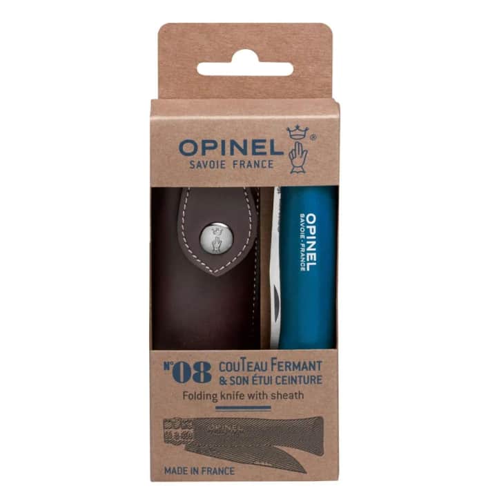 Opinel Inox 8 No Deri Kılıflı Paslanmaz Çakı (Mavi) — 6