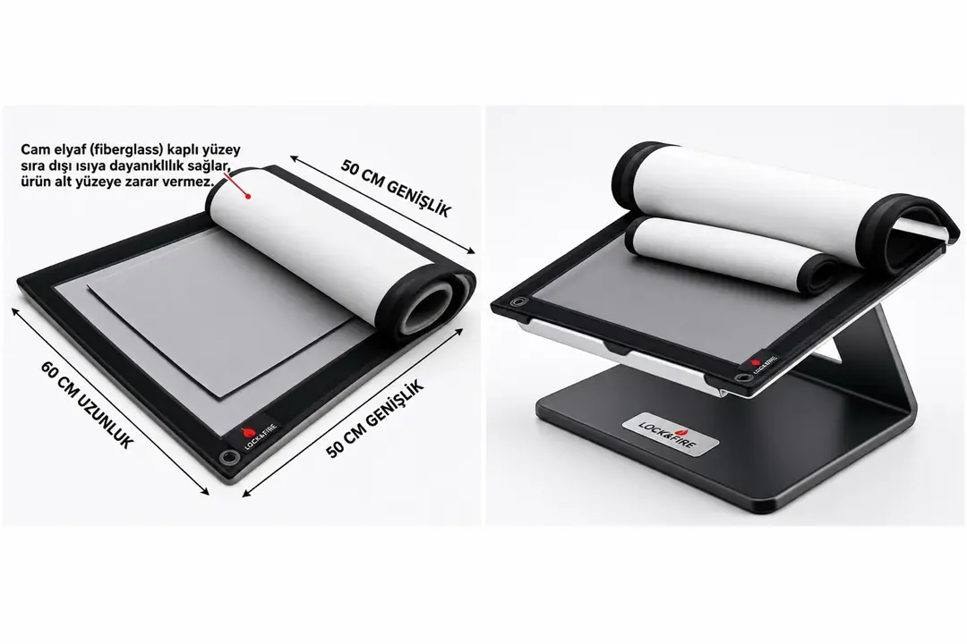 LOCKEDFIRE 600°C Dayanıklı Yanmaz Isı Yalıtımlı Çadır Soba Baca Çıkışı — 1