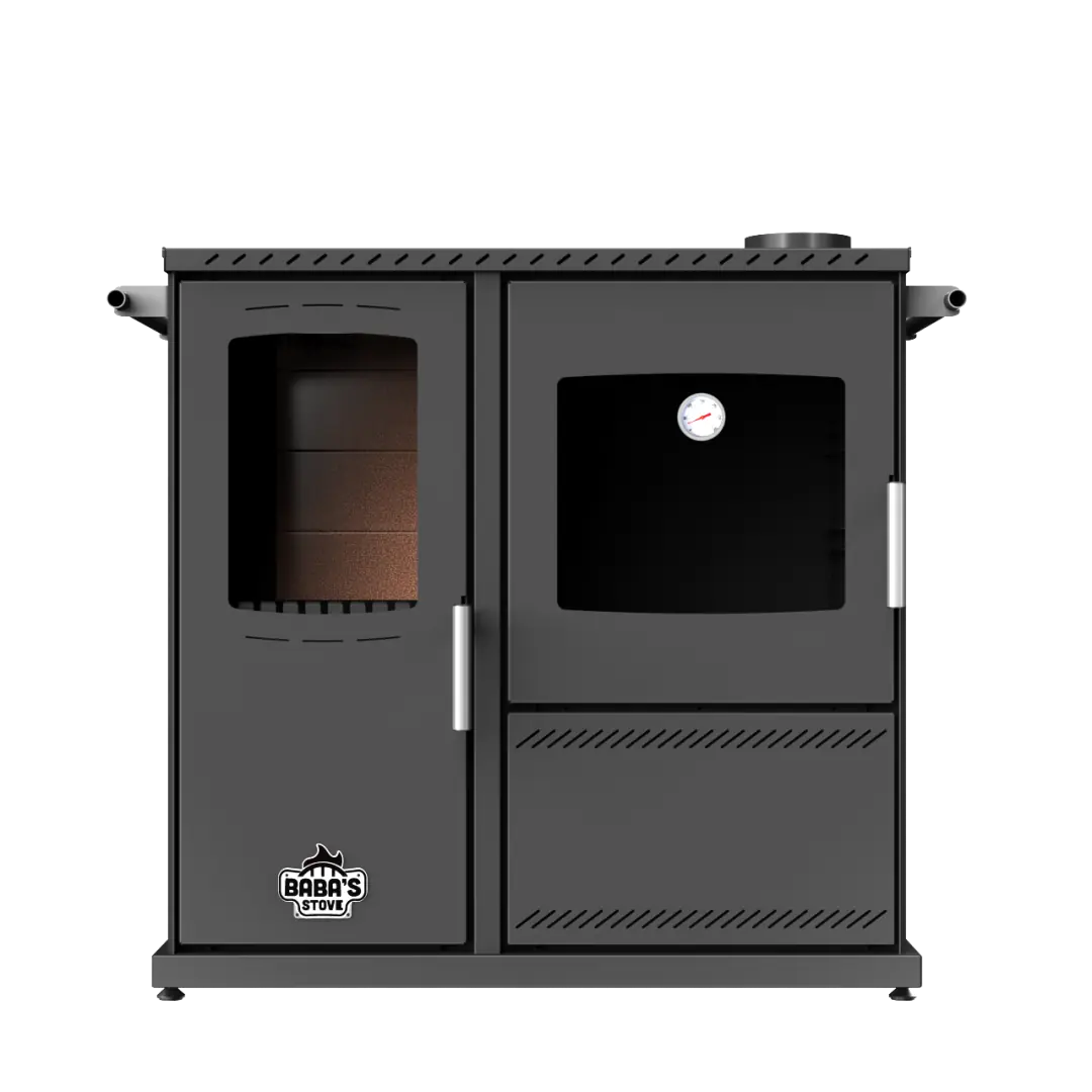 Baba's Stove Saphire Geniş Fırınlı Kuzine Pelet ve Odun Sobası 10 kW - Köy Evi, Bağ Evi, Mutfak — 2