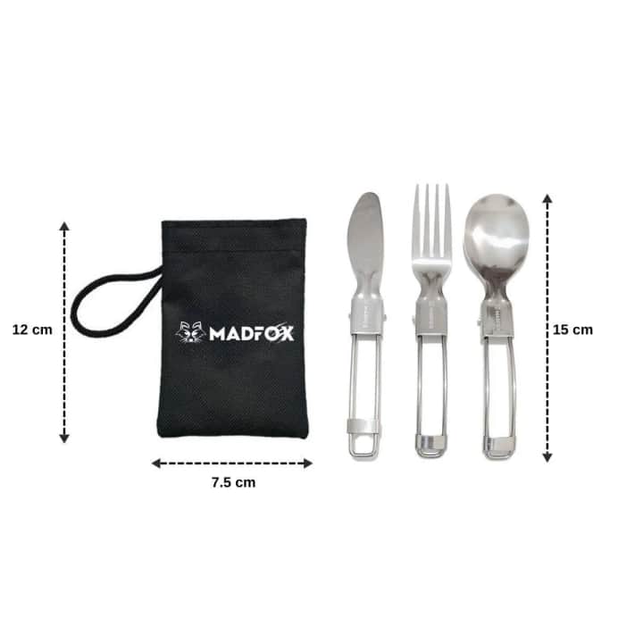 Madfox Heavy Duty 3IN1 Katlanır Çatal Kaşık Bıçak Seti — 7