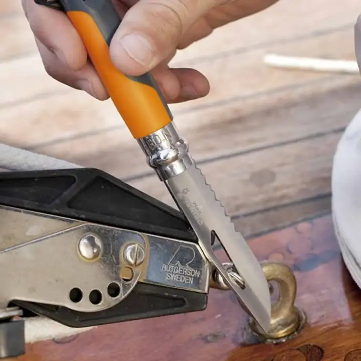 Opinel Inox 8 No Paslanmaz Çelik Outdoor Çakı (Turuncu) — 7